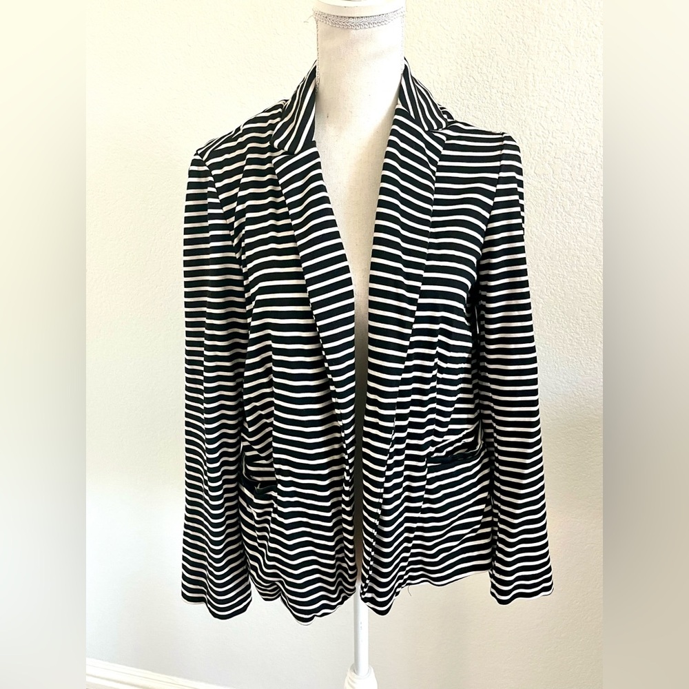 Philosophy Black and White Striped Blazer